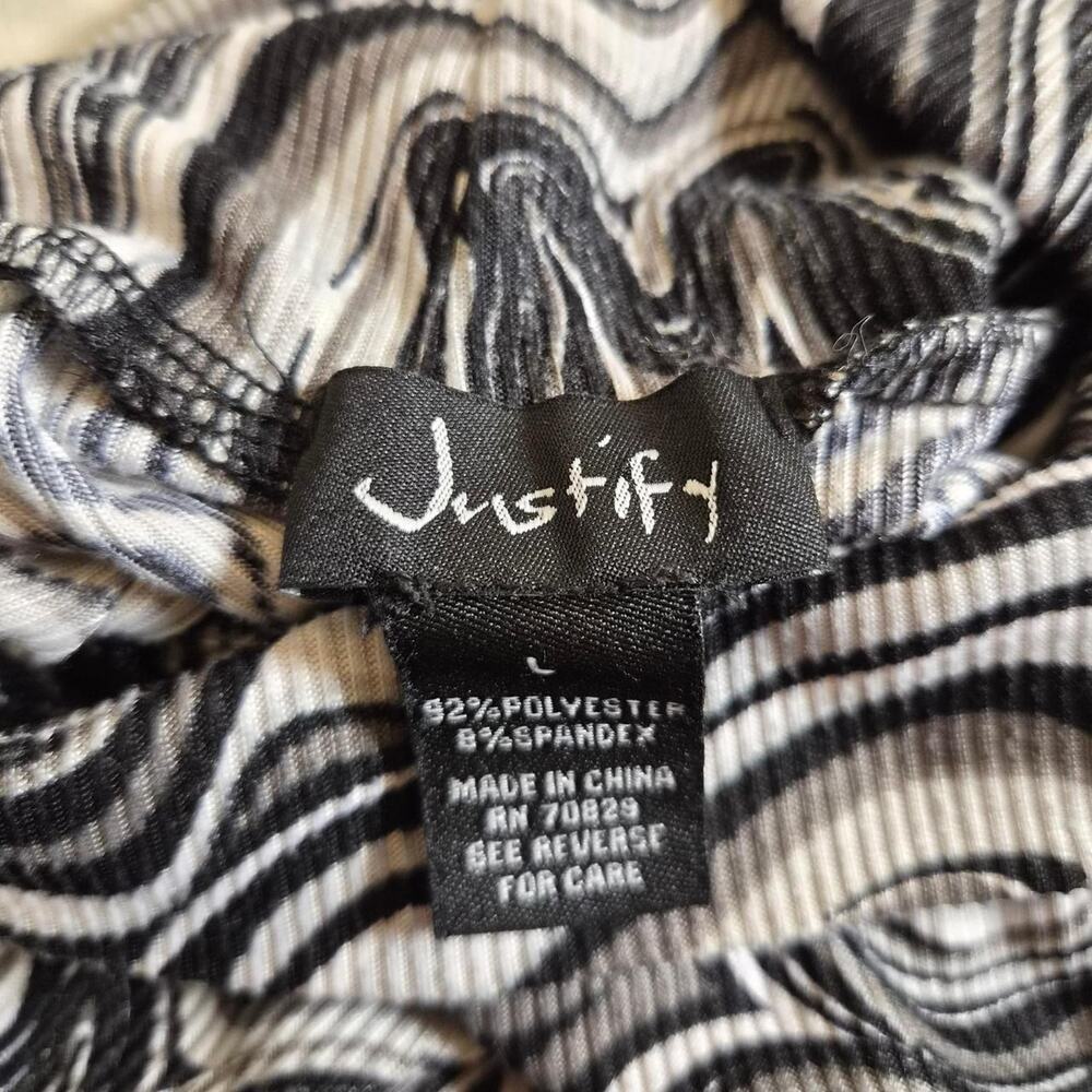 Justify Womens Y2K Marble Swirl Streetwear Crop Neonostalgia Long Sleeve Large - Picture 5 of 5